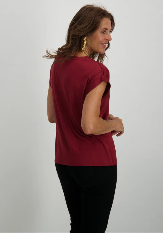 Vila VIELLETTE S/S SATIN TOP/SU - NOOS 14059563