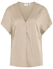 Vila VIELLETTE V-NECK S/S SATIN TOP - NO 14089239