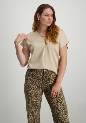 Vila VIELLETTE V-NECK S/S SATIN TOP - NO 14089239