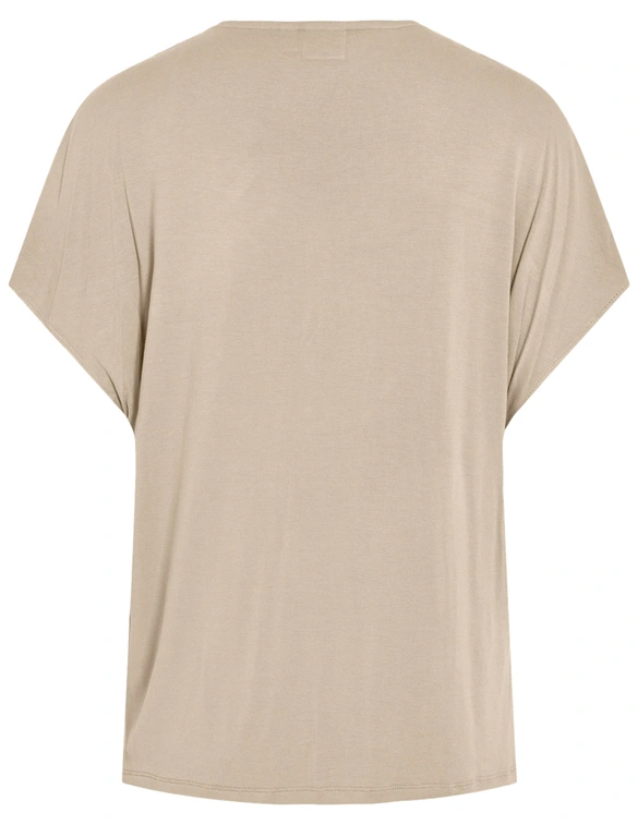 Vila VIELLETTE V-NECK S/S SATIN TOP - NO 14089239