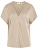 Vila VIELLETTE V-NECK S/S SATIN TOP - NO 14089239