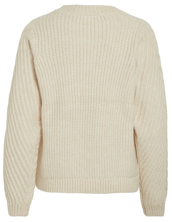 Vila VIERIN L/S O-NECK CABLE KNIT TOP/BF 14100111