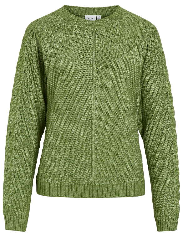 Vila VIERIN L/S O-NECK CABLE KNIT TOP/BF 14100111