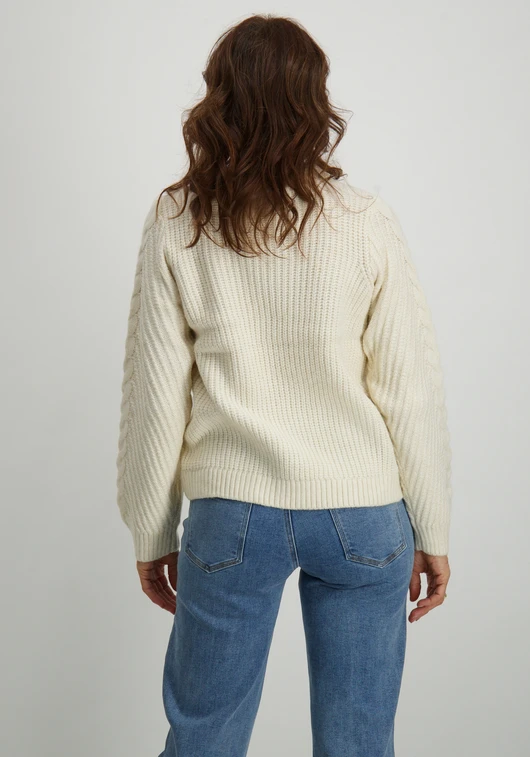 Vila VIERIN L/S O-NECK CABLE KNIT TOP/BF 14100111