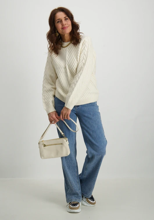 Vila VIERIN L/S O-NECK CABLE KNIT TOP/BF 14100111
