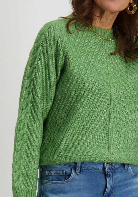 Vila VIERIN L/S O-NECK CABLE KNIT TOP/BF 14100111