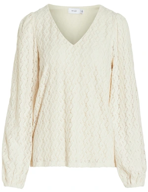 Vila VIFERYA V-NECK L/S TOP/R/BF 14099604