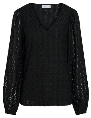 Vila VIFERYA V-NECK L/S TOP/R/BF 14099604