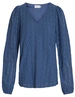 Vila VIFERYA V-NECK L/S TOP/R/BF 14099604