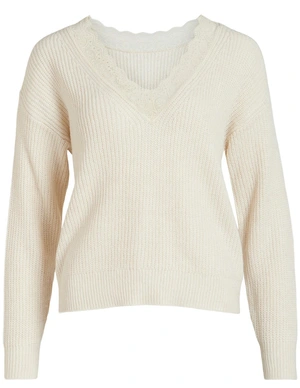 Vila VIGLACY REV V-NECK L/S KNIT TOP/PB 14087563