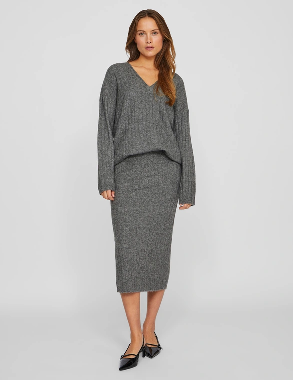 Vila VIMIRAZ L/S REV V-NECK KNIT PULLOVE 14099672