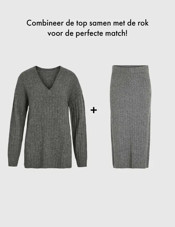 Vila VIMIRAZ L/S REV V-NECK KNIT PULLOVE 14099672