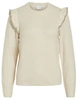 Vila VINANZY L/S O-NECK FLOUNCE KNIT TOP 14100771