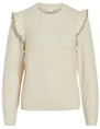 Vila VINANZY L/S O-NECK FLOUNCE KNIT TOP 14100771