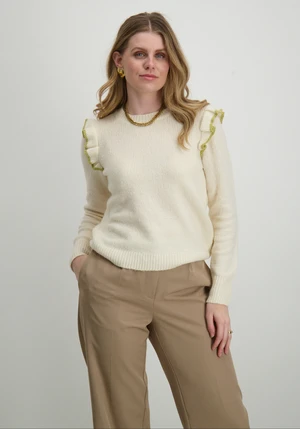 Vila VINANZY L/S O-NECK FLOUNCE KNIT TOP 14100771