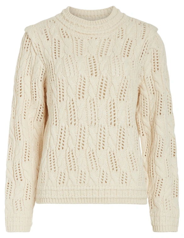 Vila VIOVIRINA O-NECK LS DETAIL KNIT TOP 14098996