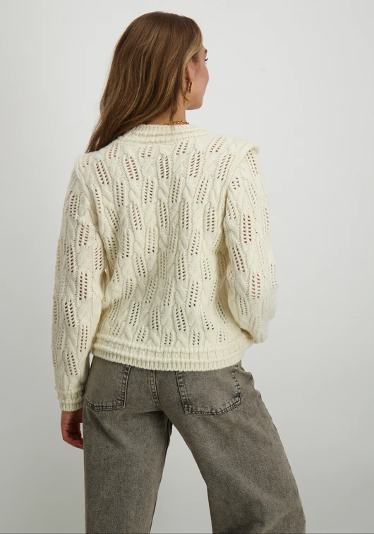 Vila VIOVIRINA O-NECK LS DETAIL KNIT TOP 14098996