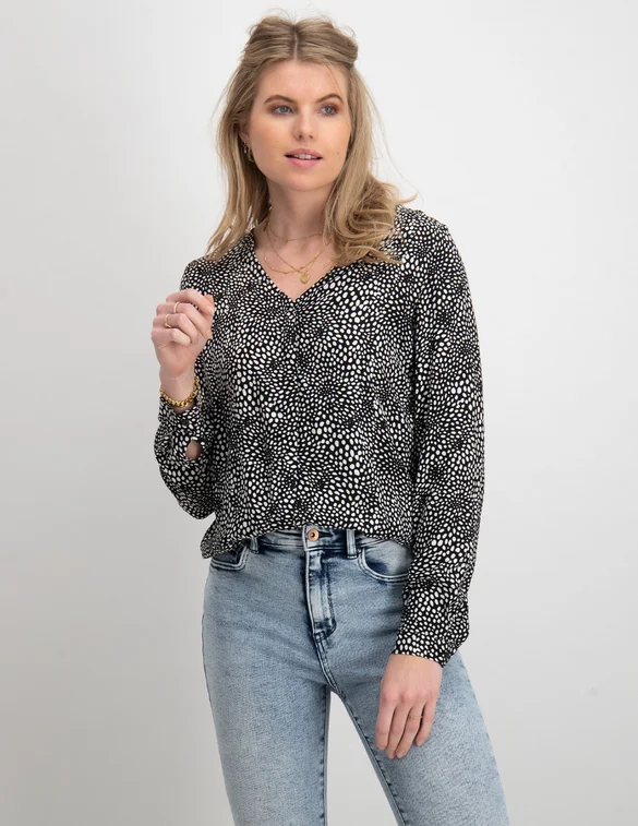 Vila VIPAYA V-NECK L/S SHIRT/SU - FAV 14076141