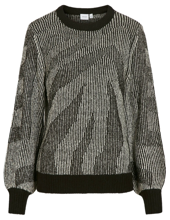 Vila VIPINNA L/S O-NECK JACQUARD KNIT TO 14102210