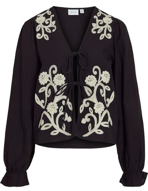 Vila VIPOLENE V-NECK L/S TOP/BFS 14104028