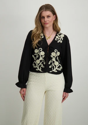 Vila VIPOLENE V-NECK L/S TOP/BFS 14104028
