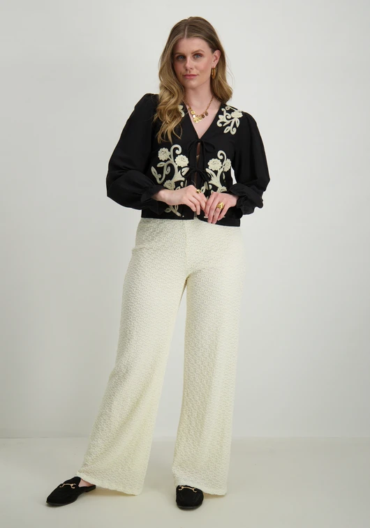 Vila VIPOLENE V-NECK L/S TOP/BFS 14104028