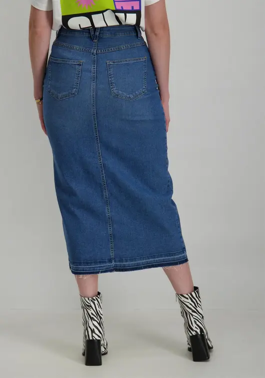 Vila VIRAY HW ANCLE DENIM SKIRT MBD 14095168