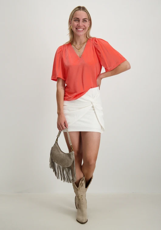 Vila VISANIA V-NECK 2/4 TOP/DC/R 14105626