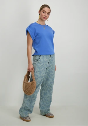 Vila VISIFFI O-NECK CAP SLEEVE TOP/PB 14105288