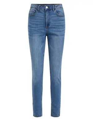 Vila VISKINNIE IT HW 7/8 ZIP JEANS MBD - 14067628