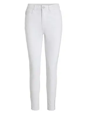 Vila VISKINNIE IT HW 7/8 ZIP JEANS WHITE 14072036