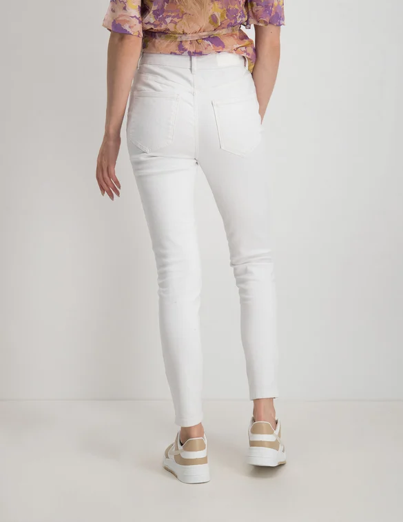 Vila VISKINNIE IT HW 7/8 ZIP JEANS WHITE 14072036