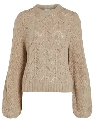 Vila VISULTAN KNIT O-NECK L/S TOP - NOOS 14075366