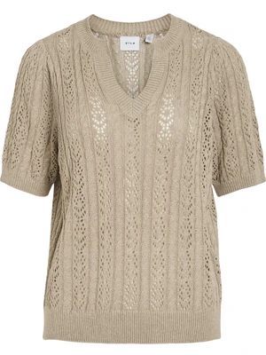 Vila VITOTO NEW S/S CABLE KNIT TOP 14103437