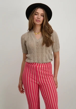 Vila VITOTO NEW S/S CABLE KNIT TOP 14103437