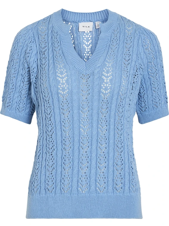 Vila VITOTO NEW S/S CABLE KNIT TOP 14103437