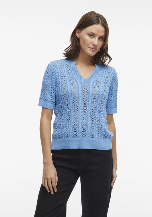 Vila VITOTO NEW S/S CABLE KNIT TOP 14103437