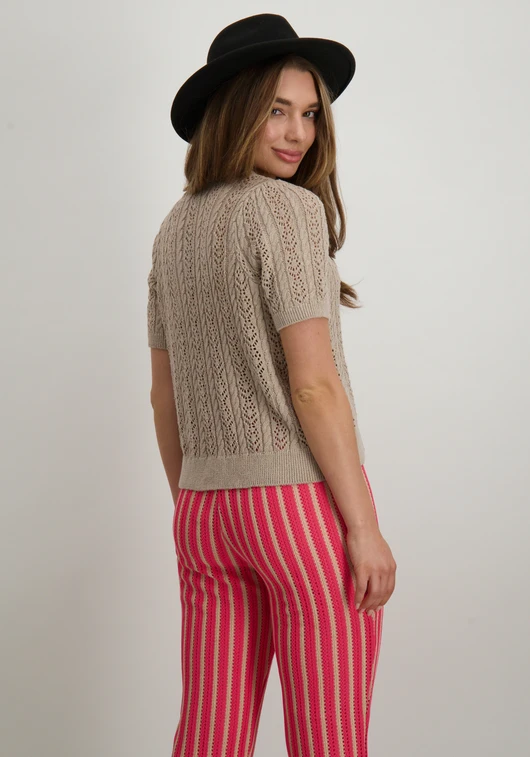 Vila VITOTO NEW S/S CABLE KNIT TOP 14103437