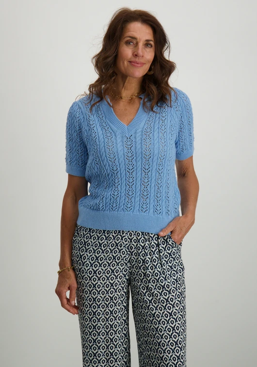 Vila VITOTO NEW S/S CABLE KNIT TOP 14103437