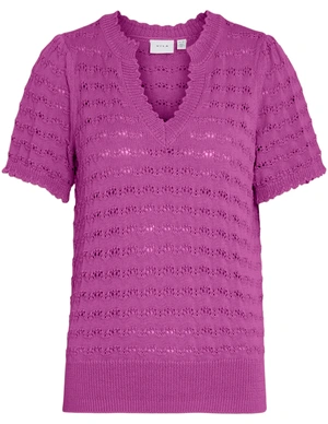 Vila VITOTO S/S V-NECK KNIT TOP / 2 14106739