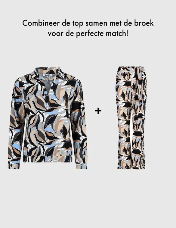 Zoso Printed travel trouser 244Biba