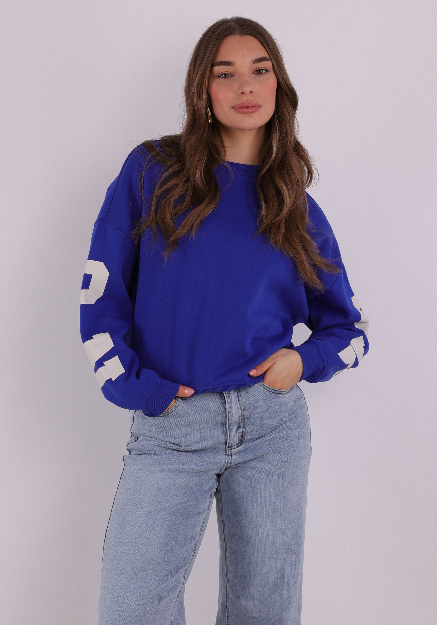 ONLY Sweater backprint 15356793 Blauw