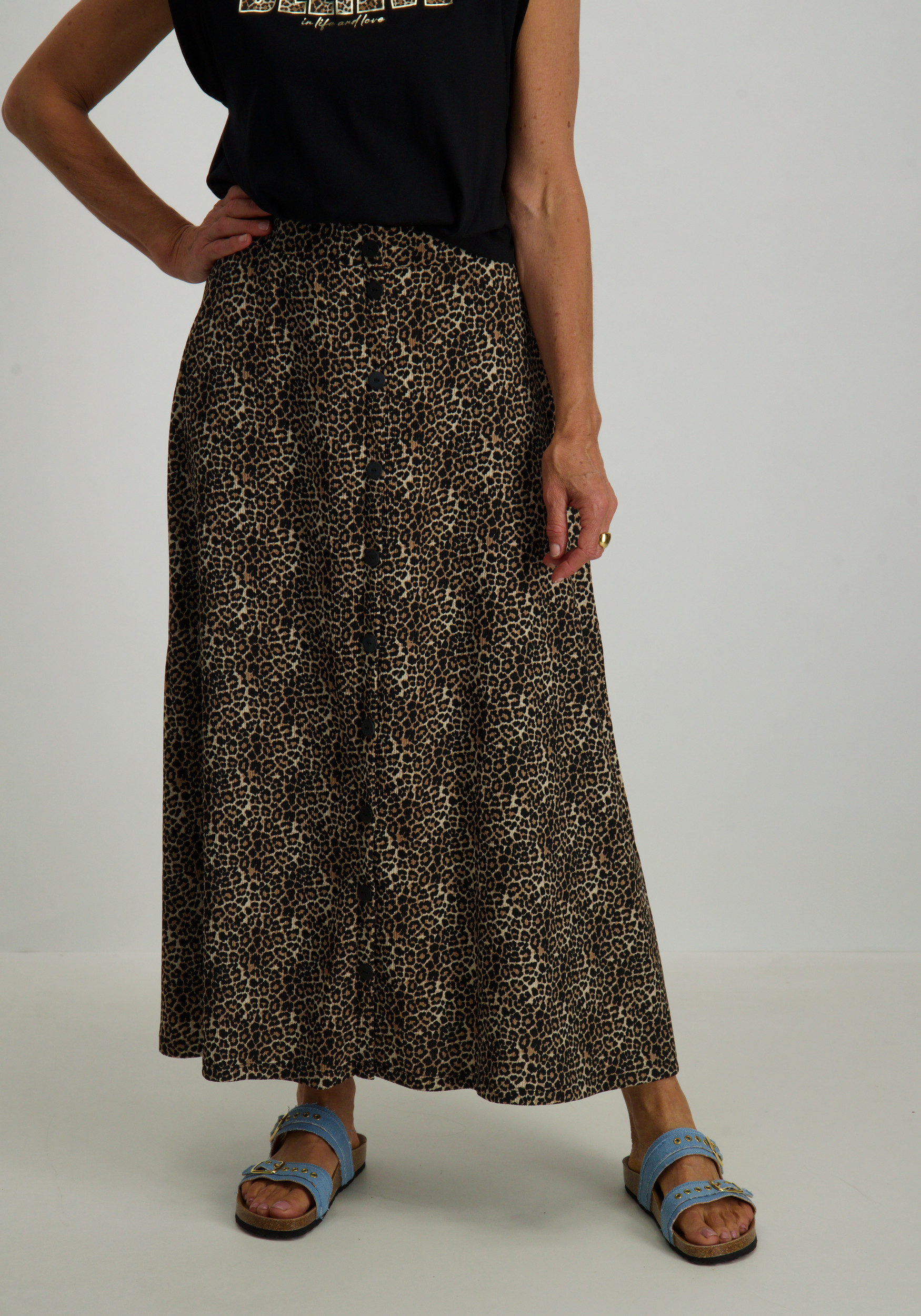 Geisha Rok panterprint 56335-41 Licht bruin