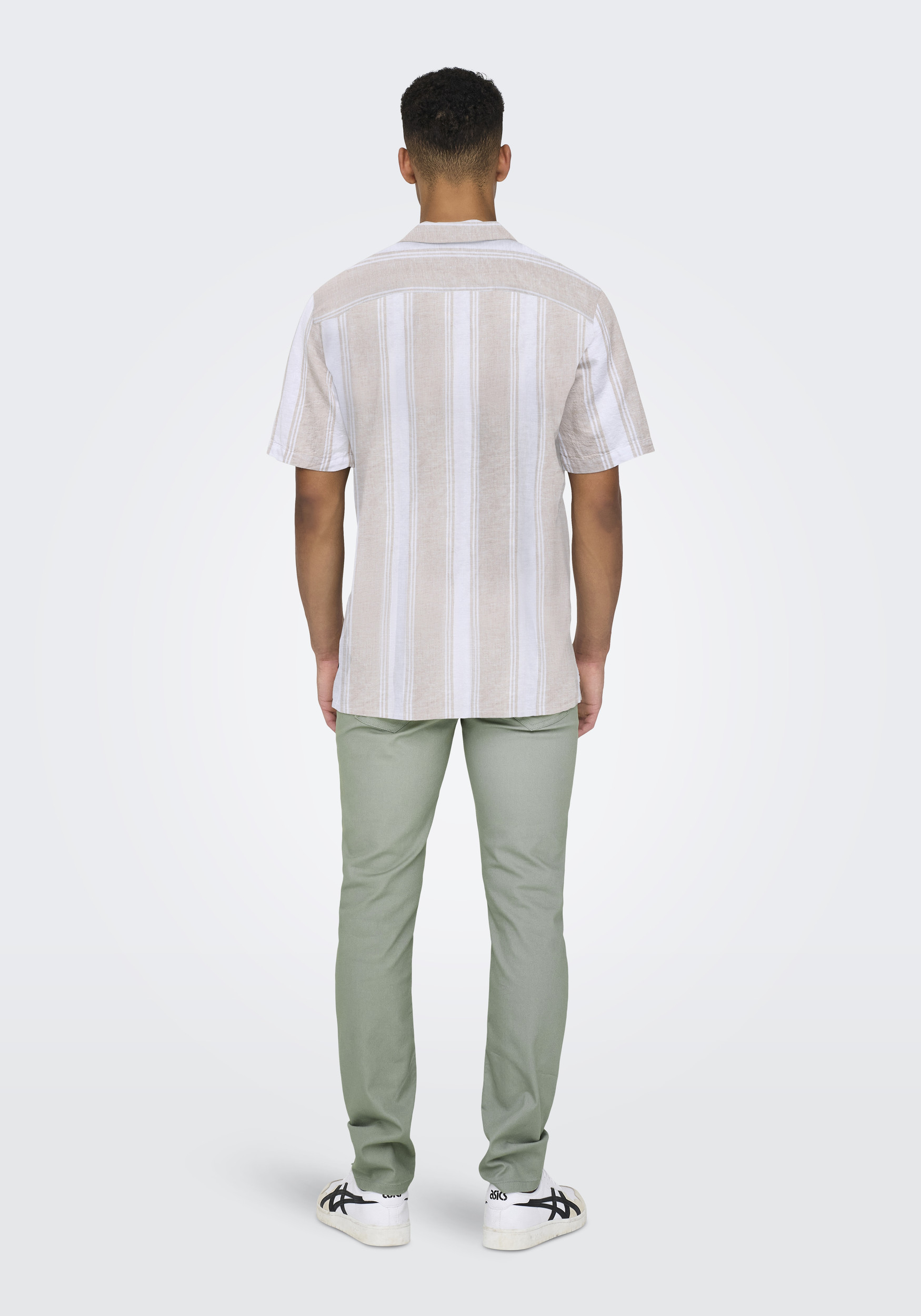 ONLY & SONS Overhemd Caiden met strepen 22026109 Zand