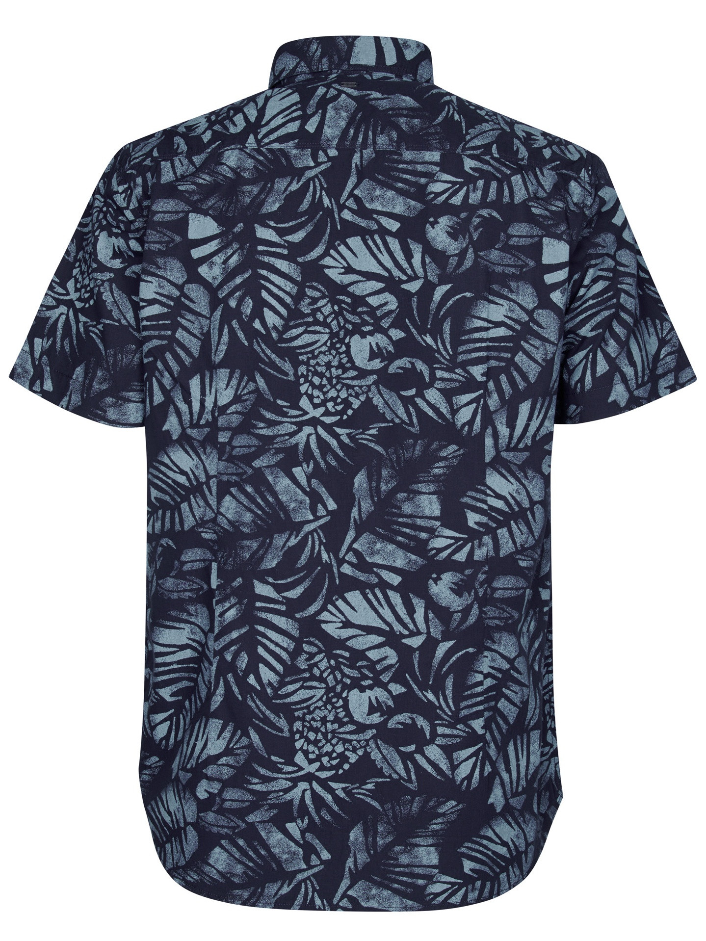 Petrol Overhemd all-over print M-1050-SIS422 Donker blauw