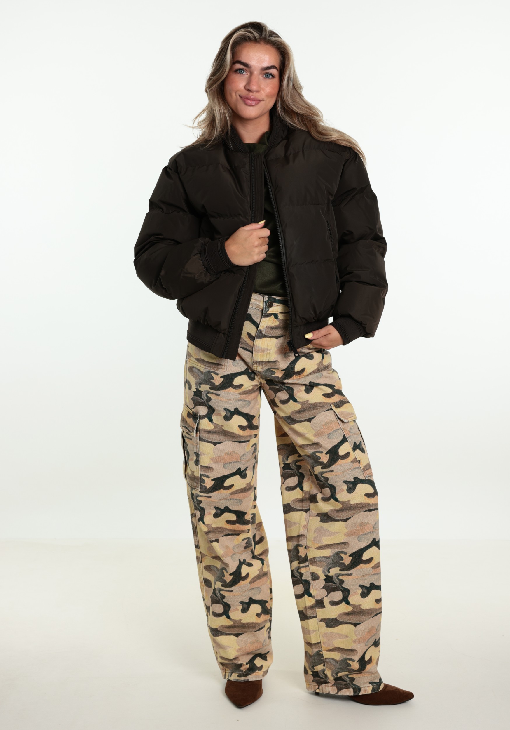 AIRFORCE Bree bomber FRW1157 Donker bruin