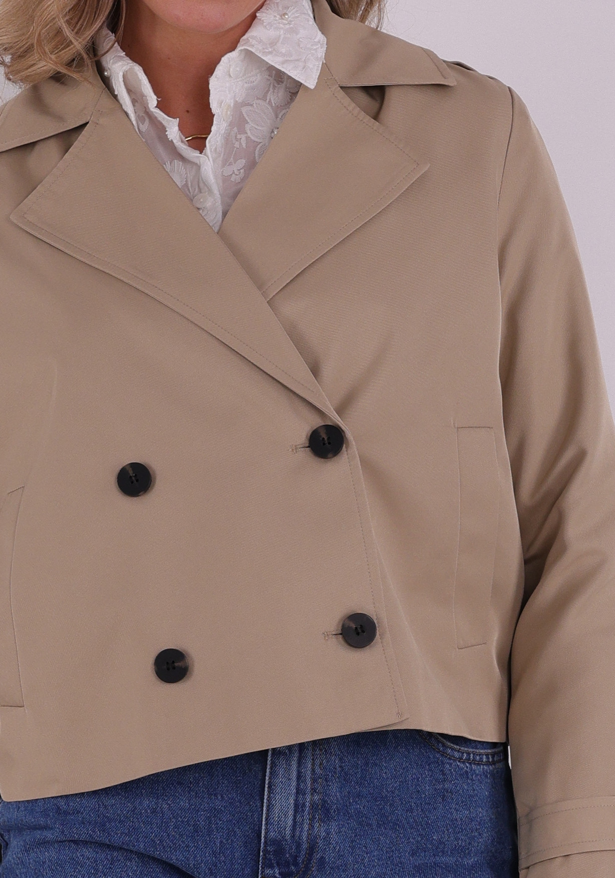 Vila Trenchcoat 14112093 Donker beige