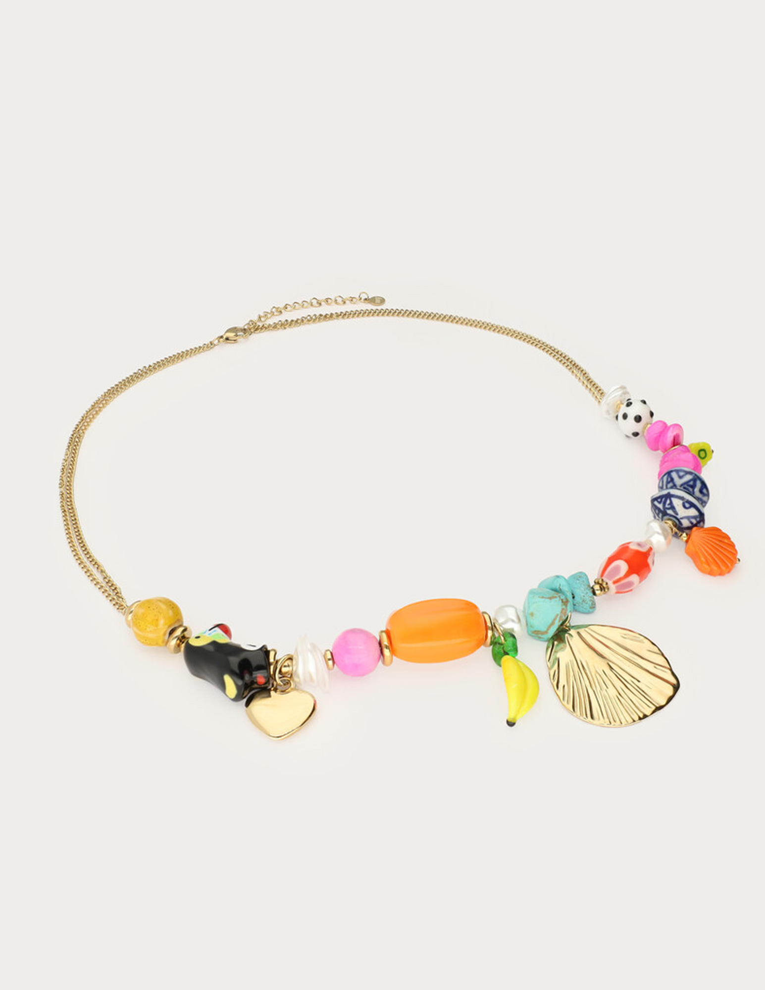 My Jewellery Tropical kralen ketting met toekan MJ15544 Goud