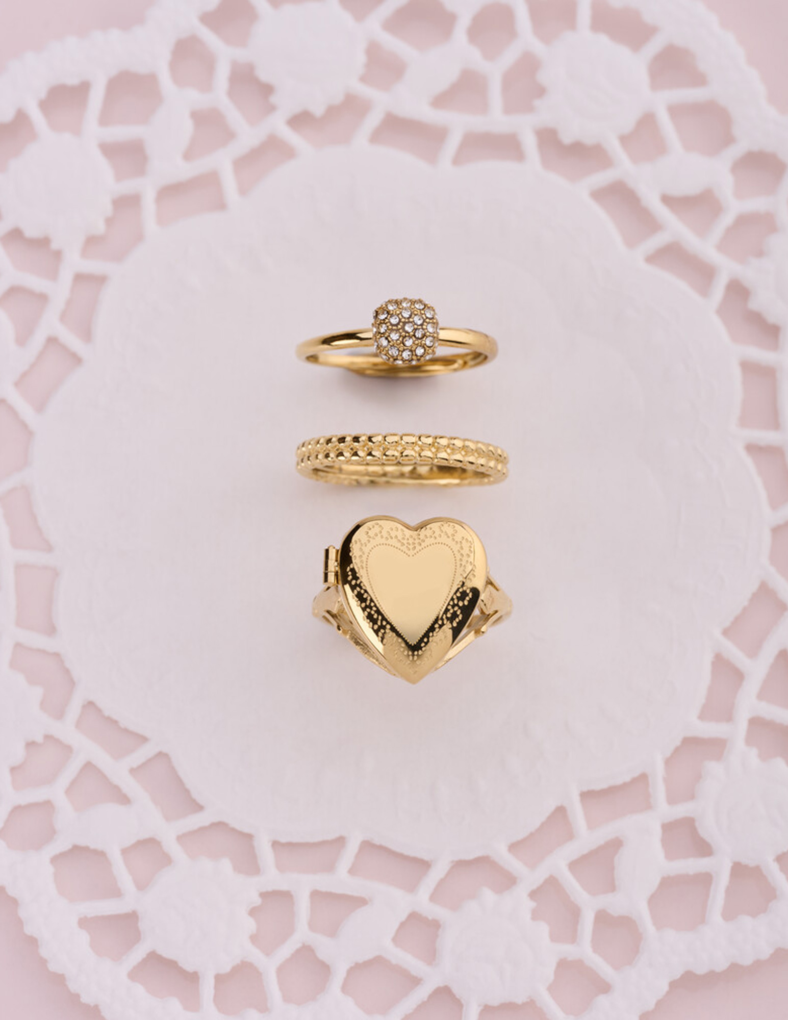 My Jewellery Love ring met grote strass steen MJ15245 Goud