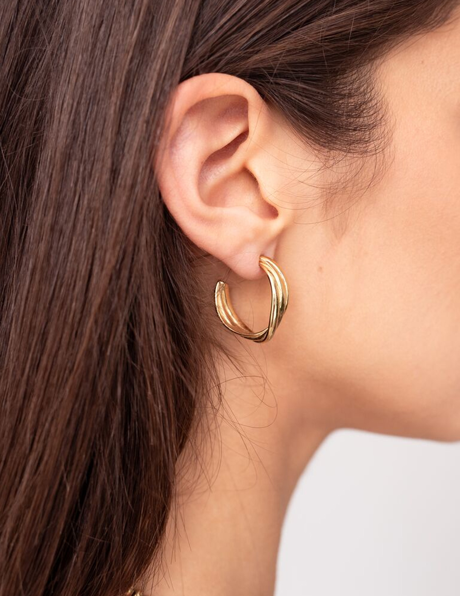 My Jewellery Oorringen met twist MJ11092 Goud